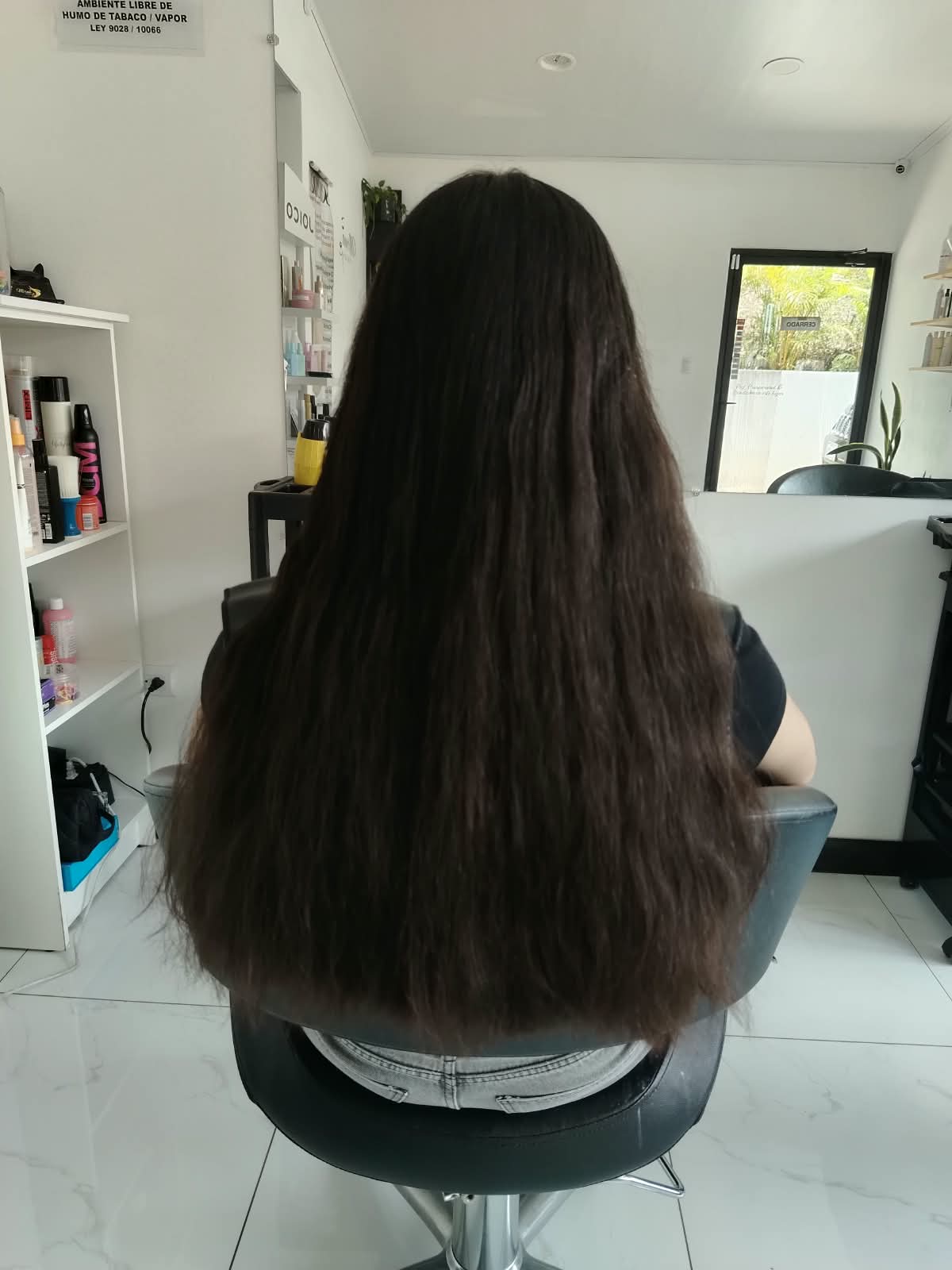 Resultado de nanoplastia, cabello liso y brillante